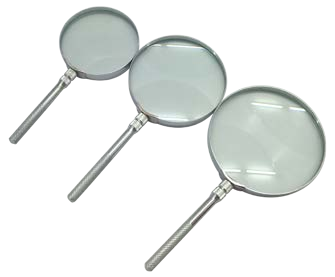 عدسة محدبة اطار حديد