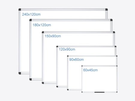 لوح تعليمي ابيض اطار الومنيوم