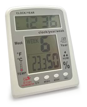 هيجروميتر- مقياس رطوبة مع ميزان حرارة الكتروني