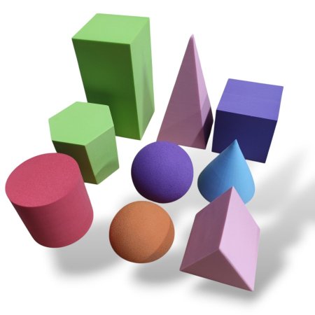 مجسمات هندسية اسفنج مضغوط 9 قطع