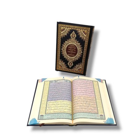 مصحف معلم الترتيل بالتفصيل الموضوعي قياس 20*14 سم (ربع)