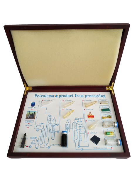 صندوق خشب مشتقات عينات البترول