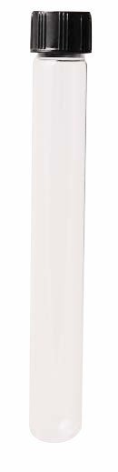 انبوب اختبار زجاج مع غطاء بلاستيك