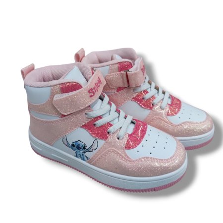 حذاء بوت دزني ستيتش زهري رقبة طويلة موديل 2025