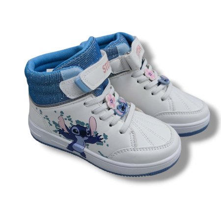 حذاء بوت دزني ستيتش ازرق رقبة طويلة موديل 2025